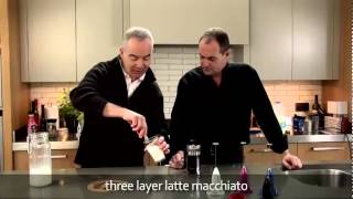 aerolatte  milk frother makes three layer caffè latte macchiato [upl. by Amat]