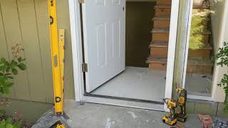 Jeld Wen Front Door Installation  Really crappy products and craftsmanship PART 1 [upl. by Erdnaxela]