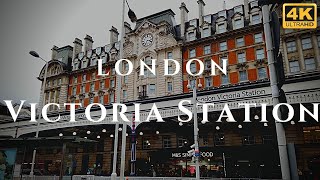 London Victoria Station Walk Through England 4K [upl. by Natsirt]