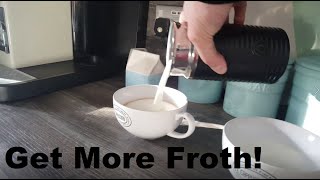 How to Get More Froth from Your Nespresso Coffee Aeroccino  Nespresso tips and help [upl. by Tor]