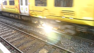 Merseyrail 507 009 making arcs at Birkdale station [upl. by Aruasor]