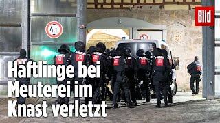 Gefängnismeuterei Polizei stürmt Knast in Thüringen  JVA Untermaßfeld [upl. by Yzzik]